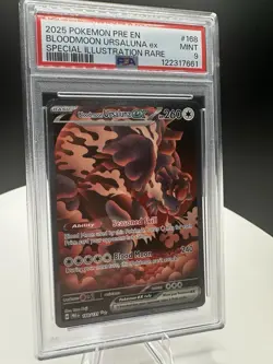 2025 POKEMON PRE EN-PRISMATIC EVOLUTIONS #168 BLOODMOON URSALUNA EX PSA 9 - Image 5