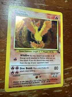 Pokemon Moltres Fossil Holo Rare 12/62 Basic Wizards 1999 English - Image 4