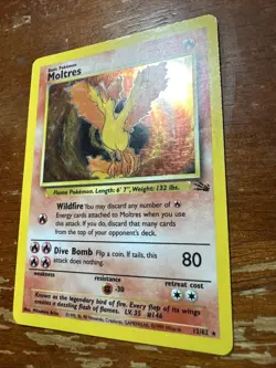 Pokemon Moltres Fossil Holo Rare 12/62 Basic Wizards 1999 English - Image 5