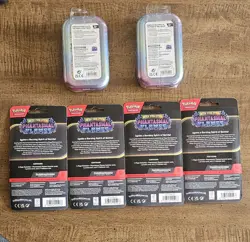 Pokemon Prismatic Evolutions 2 Sealed Mini Tins + 4 Phant. Flames Single Blister - Image 4
