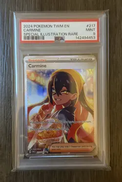 Pokemon TCG Carmine 217 Twilight Masquerade Scarlet & Violet PSA 9 - Image 1