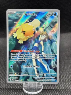 Pokemon Misty's Psyduck 193/182 Illustration Rare Full Art Holo Destined Rivals - Image 1