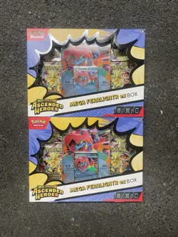Pokemon TCG: Mega Evolution Ascended Hero’s - Mega Feraligatr Ex Box - X2 - NEW! - Image 1