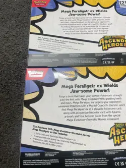 Pokemon TCG: Mega Evolution Ascended Hero’s - Mega Feraligatr Ex Box - X2 - NEW! - Image 5