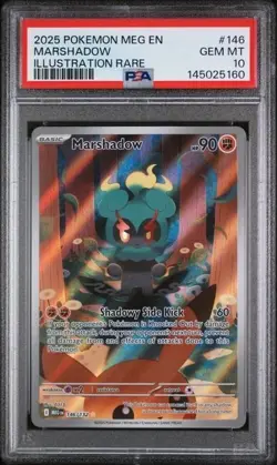 MARSHADOW #146 PSA 10 2025 Illustration Rare Pokemon Mega Evolution English Gem - Image 3