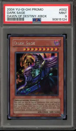 Yu-Gi-Oh! Dark Sage Dawn of Destiny XBOX Secret Rare Promo DOD-002 PSA 9 Mint - Image 1