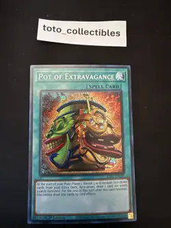Yugioh! Pot of Extravagance - RA01-EN059 - Secret Rare - 1st Edition Near Mint, - Image 1