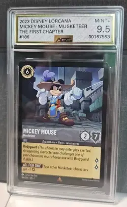 Disney Lorcana Mickey Mouse Musketeers AGS 9.5 2023 - Image 1
