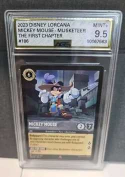 Disney Lorcana Mickey Mouse Musketeers AGS 9.5 2023 - Image 2