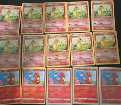 Rare Charmander Pokemon Cars Lot 15x Charmander Card Lot - Image 1