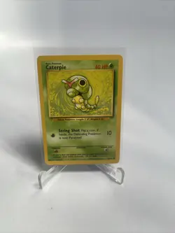 Pokemon TCG Caterpie Card 45/102 Base Set Unlimited Common Regular NM 1999 - Image 1