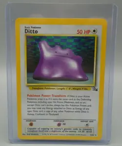 Pokemon Card Ditto Holo Foil Holographic 3/62 1999 Wizards - Image 2