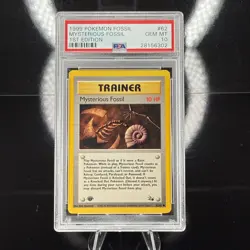 Mysterious Fossil #62/62 1st Edition Fossil PSA 10 Pokemon Card - Image 1