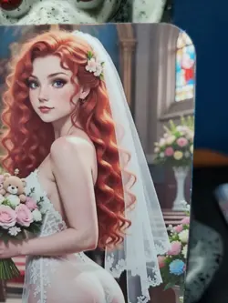 1/1 Only 1 Made Merida Brave Wedding Dress Roses Southern Customs Waifu Card - Image 3