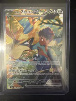 Pokemon TCG Hop's Zacian EX Holo Card 186/159 Sv09: Journey Together - Image 1