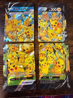 Pikachu V-Union [Set of 4] SWSH: Sword & Shield Promo Cards Holo - Image 1