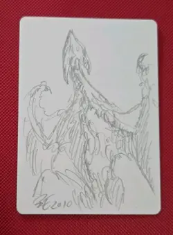 Signed Sketched MTG Magic Bob Eggleton Artist Proof Urza's Saga SHIVAN HELLKITE - Image 2