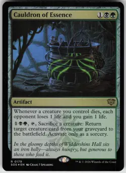 MTG Cauldron of Essence Foil NM Secrets of Strixhaven Magic 179 - Image 1