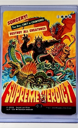 MTG Magic the Gathering Secret Lair Showdown Promo Borderless 26 Supreme Verdict - Image 1