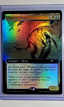 2022 MTG Magic the Gathering Secret Lair Drop Borderless Foil Opaline Sliver LP - Image 1