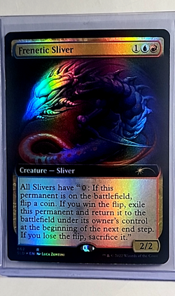 2022 MTG Magic the Gathering Secret Lair Extended Art Foil Frenetic Sliver LP - Image 1