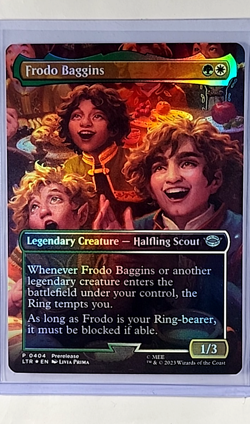 MTG Magic The Gathering LOTR Lord of the Rings Promo Foil #404 Frodo Baggins LP - Image 1