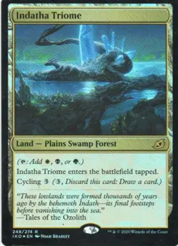 MTG: Ikoria: Lair of Behemoths: Foil Indatha Triome: Lightly Played Condition - Image 1