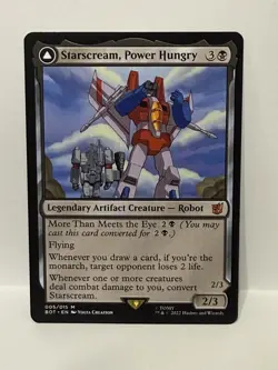 Starscream, Power Hungry - Universes Beyond: Transformers BOT Mythic 005/015 LP - Image 1