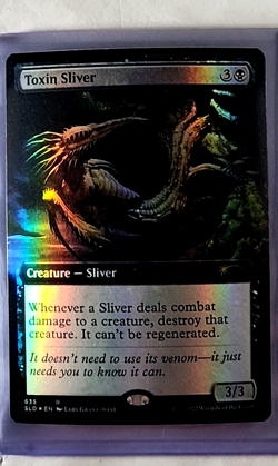 2022 MTG Magic the Gathering Secret Lair Extended Art Foil #635 Toxin Sliver LP - Image 1