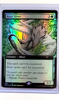 2022 MTG Magic the Gathering Secret Lair Drop Extended Art Foil #656 Root Sliver - Image 1