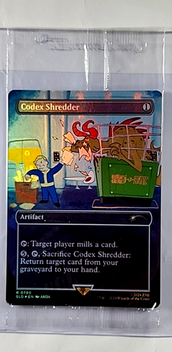 2024 MTG Magic the Gathering Secret Lair Fallout Foil Sealed #790 Codex Shredder - Image 1