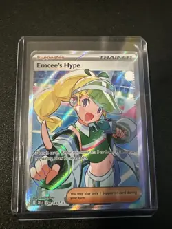 Pokemon - Emcee's Hype 220/182 - Ultra Rare Holo - NM - SV10: Destined Rivals - Image 1