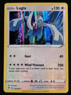 Pokemon TCG Lugia Vivid Voltage 132/185 Holo Holo Rare - NM - Image 1