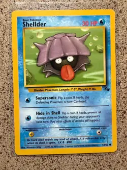 SHELLDER 54/62 C FOSSIL POKEMON UNLIMITED NM/M - Image 1