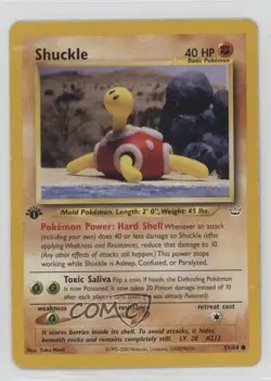 Shuckle 1st Ed. Pokemon Neo Revelation #51 2001 - Image 1