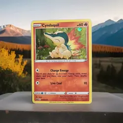 Cyndaquil SWSH221 Holo Black Star Promo Pokemon Card NM Cosmos Holo - Image 1