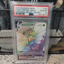 2020 POKEMON SWORD & SHIELD DARKNESS ABLAZE #190 FULL ART/BUTTERFREE VMAX PSA 10 - Image 1