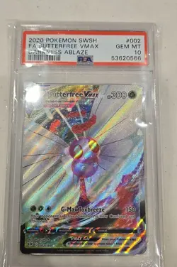 Pokemon Butterfree VMAX 002/189 Swsh03: Darkness Ablaze Holo PSA 10 - Image 1