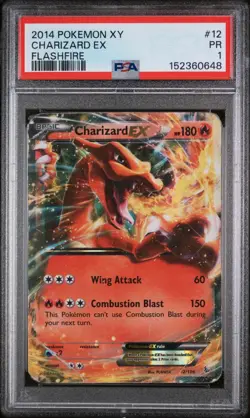 2014 POKEMON XY FLASHFIRE 12/106 CHARIZARD EX - PSA 1 - Image 1