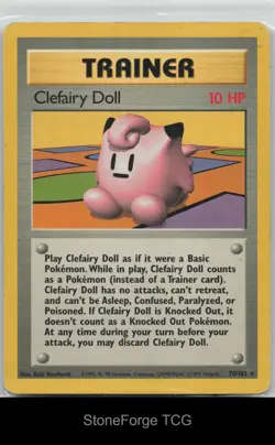 Clefairy Doll 70/102 Rare Base Set Unlimited Pokemon Lightly Played - Image 1