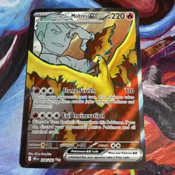 Team Rocket's Moltres ex 208/182 Ultra Rare Destined Rivals Pokemon Near Mint - Image 1