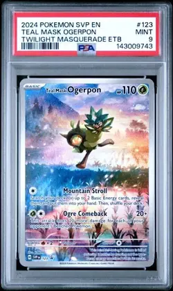 2024 POKEMON SVP EN-SV BLACK STAR PROMO #123 TEAL MASK OGERPON PSA 9 - Image 1