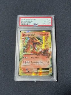 2016 Pokemon XY Evolutions Charizard EX #12/108 PSA 8 Mint - Image 1