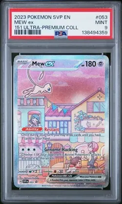 2023 POKEMON SVP EN-SV BLACK STAR PROMO 151 ULTRA-PREM COLL #053 MEW EX PSA 9 - Image 1