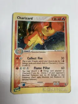 Pokemon Charizard 100/97 Secret Rare EX Dragon Holo Damaged - Image 1