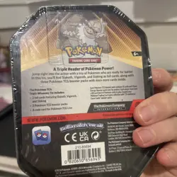 Pokemon TCG Triple Whammy Collector Tin Slaking - Sealed - Image 5