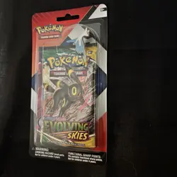 Pokemon Evolving Skies & Chilling Reign 2 Booster Pack Blister New SEALED w Pin - Image 3