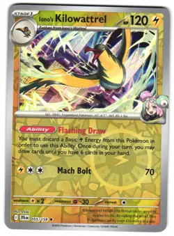 Iono's Kilowattrel 055/159 Reverse Holo SV09: Journey Together Pokemon TCG - Image 1