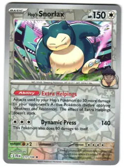 Hop's Snorlax 117/159 Reverse Holo SV09: Journey Together Pokemon TCG - Image 1
