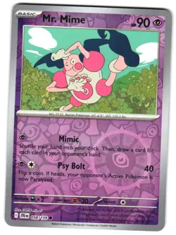 Mr. Mime 058/159 Reverse Holo SV09: Journey Together Pokemon TCG - Image 1